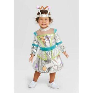 Infant Robot Costume Dress - Silver & Multicolor 12 - 18 Months